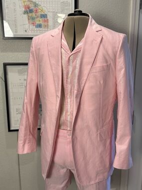 Brooks Brother Men's Pink Oxford Cloth Blazer & Shorts Set - Light Pink